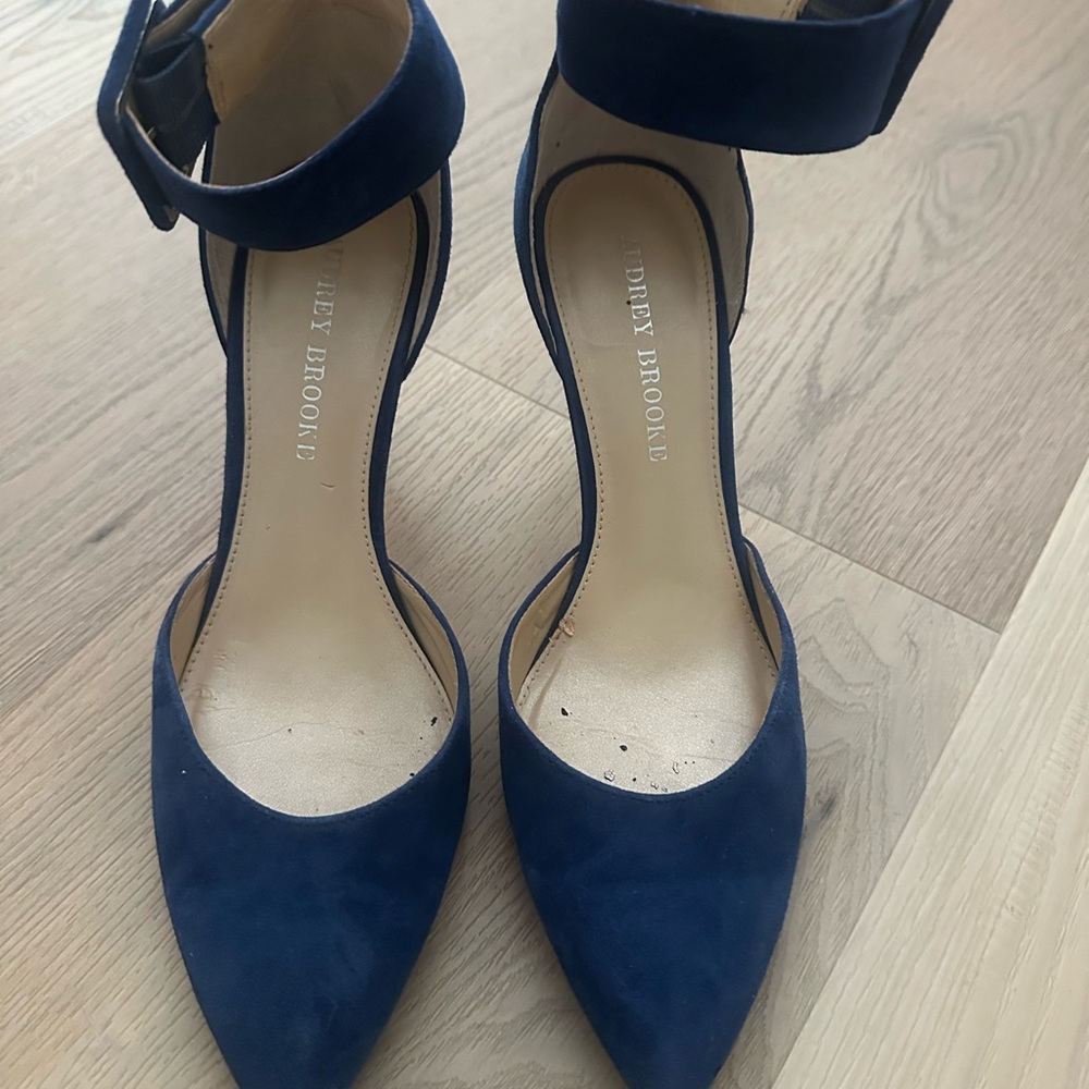 Audrey Brooke Navy Blue Heels